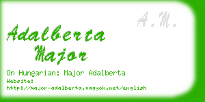 adalberta major business card